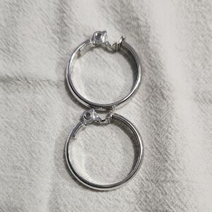 Elegant Silver Hoop Earrings